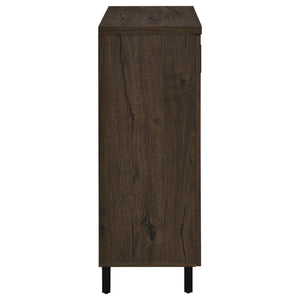 English Elm Clackamas Engineered Wood Shoe Cabinet with Hairpin Legs and Matte Gold Hardware Oak B062P440405
