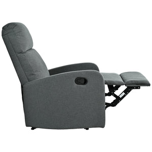 English Elm Christopher Knight Home® - Modern Recliner Plush Manual Recliner Chair with Ergonomic Support, 3-Position Backrest, Durable Fabric Comfort Charcoal N763P256491E