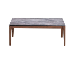 English Elm Bevis Engineered Stone Coffee Table with Marble-Grain Top, Durable Scratch & Water Resistant Finish Walnut 51.4 L x 31.5 W x 5.2 H B2726P245884