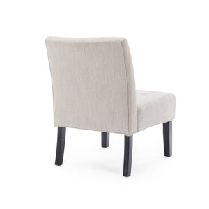 English Elm Accent Slipper Chairs Set of Two Button Tufted Plush Upholstered Living Room Pair 70752.00BGE