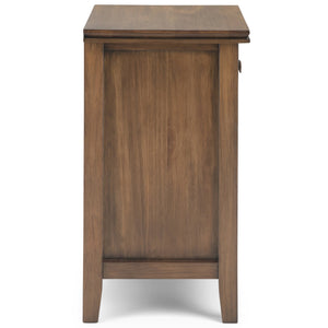 English Elm Artisan Bedside Table - Rustic Natural Aged Brown, Handcrafted Charm & Practical Storage For Any Space B136P158108