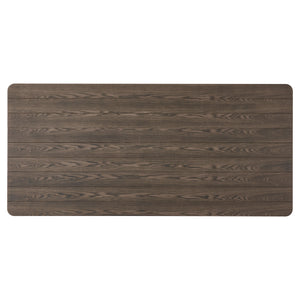 English Elm Christopher Knight Home® - DINING Rustic Farmhouse Slatted Top Table with Solid Rubberwood Construction and Tapered Square Legs Brown 65643.00GRY