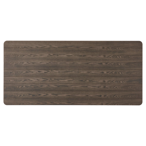 English Elm Christopher Knight Home® - DINING Rustic Farmhouse Slatted Top Table with Solid Rubberwood Construction and Tapered Square Legs Brown 65643.00GRY