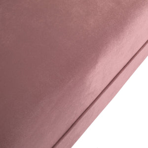 English Elm Miranda Channel Stitch Velvet Sofa Glam Living Room Seating with Tapered Birch Legs Blush 68604.00ABLSH_68604.00BBLSH