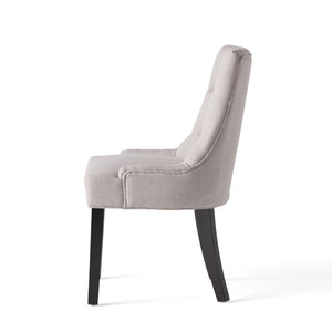 English Elm Cheney Tufted Upholstered Dining Chair Set with Solid Wood Legs for Modern Rooms 54181.00FLGY