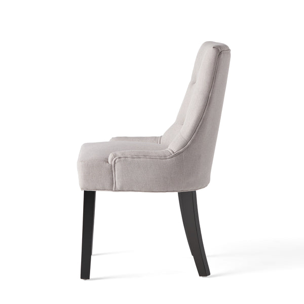English Elm Cheney Tufted Upholstered Dining Chair Set with Solid Wood Legs for Modern Rooms 54181.00FLGY