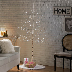 Christopher Knight Home® - Noble House - - 6Ft Birch Tree White Light 96Ledartificial Barkul Ip44 30V 6Wextended Line: 5M