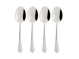 Lenox Oneida Juilliard Fine Flatware Dinner Spoons, Set of 4 Metallic, STAINLESS METAL 2273004C