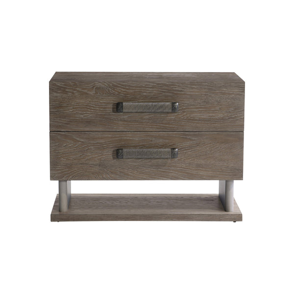 Bernhardt Bernhardt Rustic Modern Casa Paros Nightstand With Playa Veneer, Rope Pulls, Soft‑Close Drawers & Usb Charging 317231