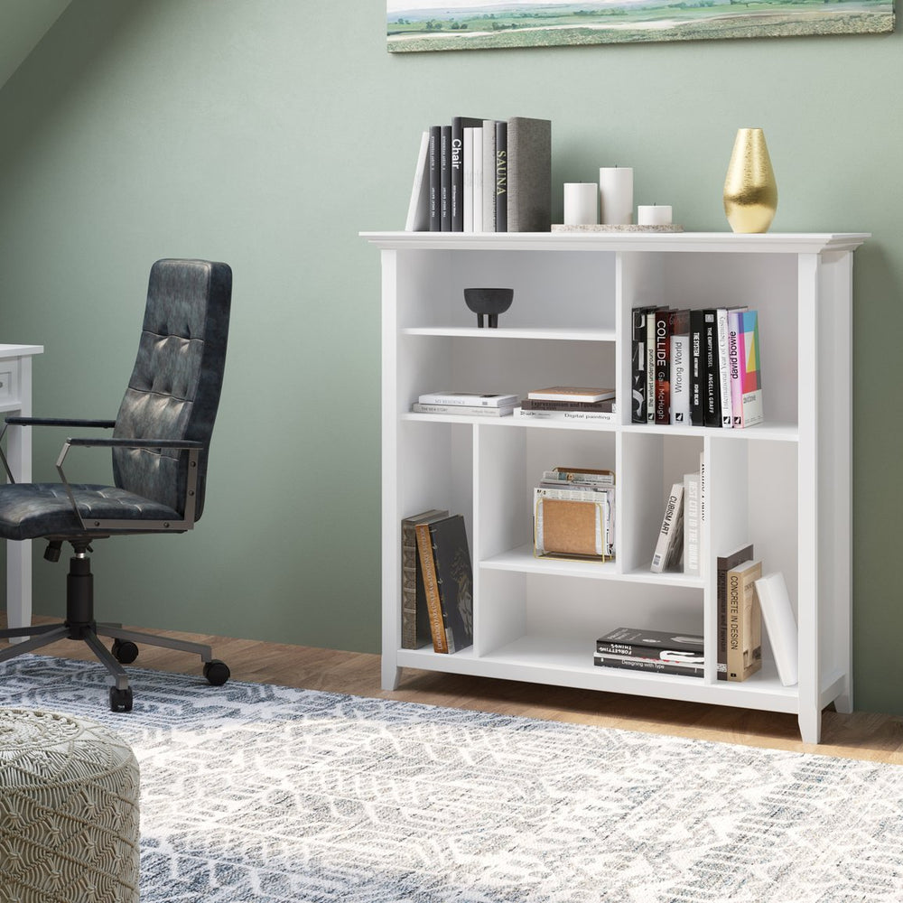 English Elm Amherst Multi Cube Bookcase & Storage Unit - Handcrafted White Wood With Coastal Charm Design B136P158347