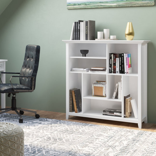 English Elm Amherst Multi Cube Bookcase & Storage Unit - Handcrafted White Wood With Coastal Charm Design B136P158347
