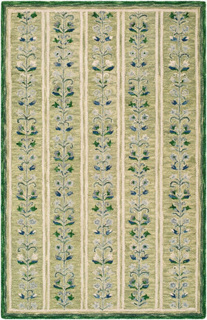 Livabliss Fairfax Hand Tufted Wool Accent Rug Bohemian Global Pattern for Entryways and Small Spaces Emerald, Sage 9' x 12' FFX2301-912