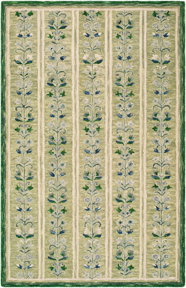 Livabliss Fairfax Hand Tufted Wool Accent Rug Bohemian Global Pattern for Entryways and Small Spaces Emerald, Sage 9' x 12' FFX2301-912