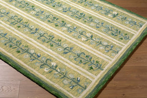 Livabliss Fairfax Hand Tufted Wool Accent Rug Bohemian Global Pattern for Entryways and Small Spaces Emerald, Sage 9' x 12' FFX2301-912
