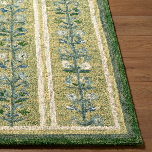 Livabliss Fairfax Hand Tufted Wool Accent Rug Bohemian Global Pattern for Entryways and Small Spaces Emerald, Sage 9' x 12' FFX2301-912