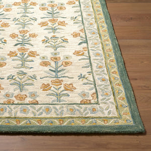 Livabliss Fairfax Hand-tufted Wool Accent Rug Bohemian Global Pattern for Entryway or Bedside Sage, Mustard 2' x 3' FFX2303-23