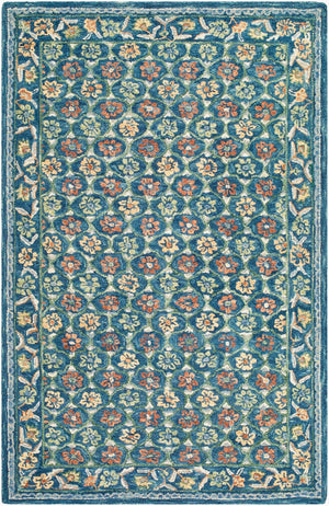 Livabliss Fairfax Hand-tufted Wool Rug Bohemian Global Pattern Low Pile Entryway Accent Cerulean, Sapp 5' x 7'6" FFX2304-576