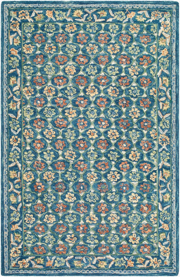 Livabliss Fairfax Hand-tufted Wool Rug Bohemian Global Pattern Low Pile Entryway Accent Cerulean, Sapp 5' x 7'6" FFX2304-576