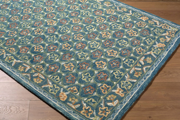 Livabliss Fairfax Hand-tufted Wool Rug Bohemian Global Pattern Low Pile Entryway Accent Cerulean, Sapp 5' x 7'6" FFX2304-576
