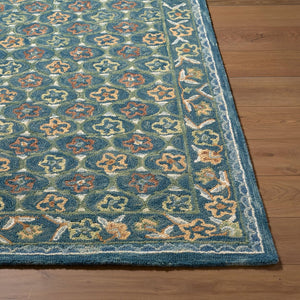 Livabliss Fairfax Hand-tufted Wool Rug Bohemian Global Pattern Low Pile Entryway Accent Cerulean, Sapp 5' x 7'6" FFX2304-576
