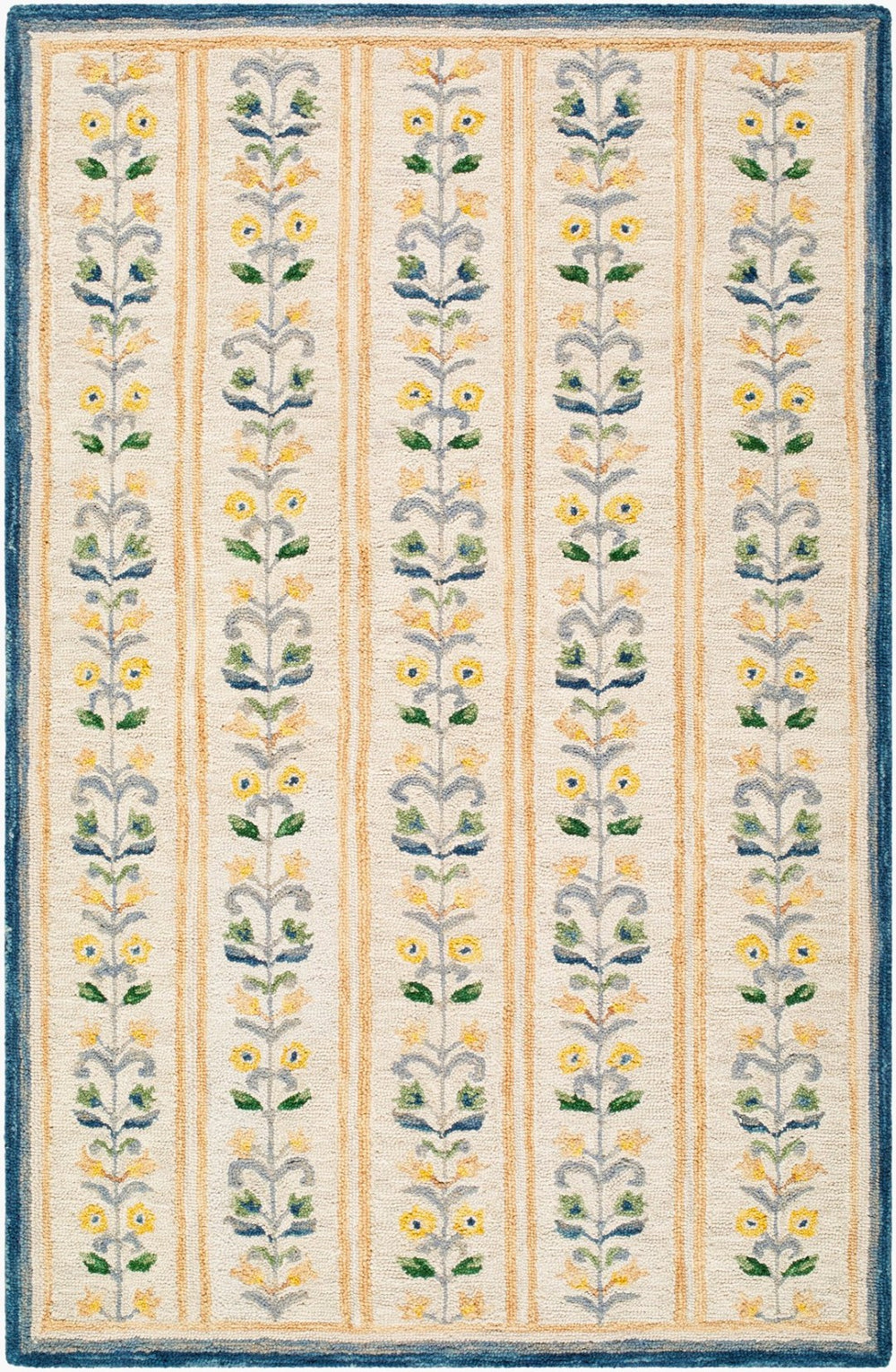 Livabliss Fairfax Hand Tufted Wool Accent Rug Bohemian Global Style for Entryways and Bedside Ivory, Cornflo 2' x 3' FFX2305-23