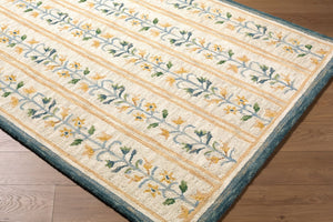 Livabliss Fairfax Hand Tufted Wool Accent Rug Bohemian Global Style for Entryways and Bedside Ivory, Cornflo 2' x 3' FFX2305-23