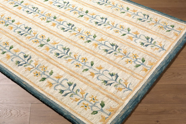 Livabliss Fairfax Hand Tufted Wool Accent Rug Bohemian Global Style for Entryways and Bedside Ivory, Cornflo 2' x 3' FFX2305-23