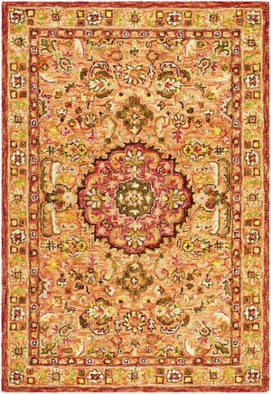 Livabliss Fairfax Hand Tufted Wool Area Rug Traditional Pattern for Entryway or Bathroom Goldenrod, Bur 9' x 12' FFX2307-912