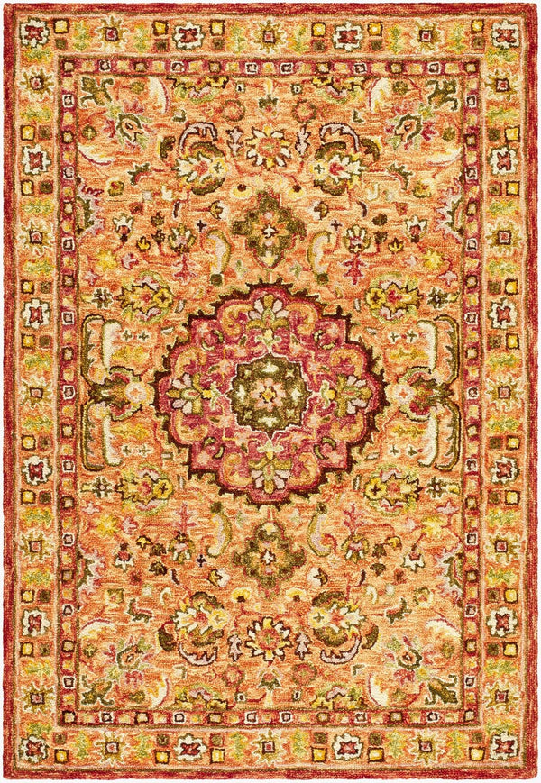 Livabliss Fairfax Hand Tufted Wool Area Rug Traditional Pattern for Entryway or Bathroom Goldenrod, Bur 9' x 12' FFX2307-912