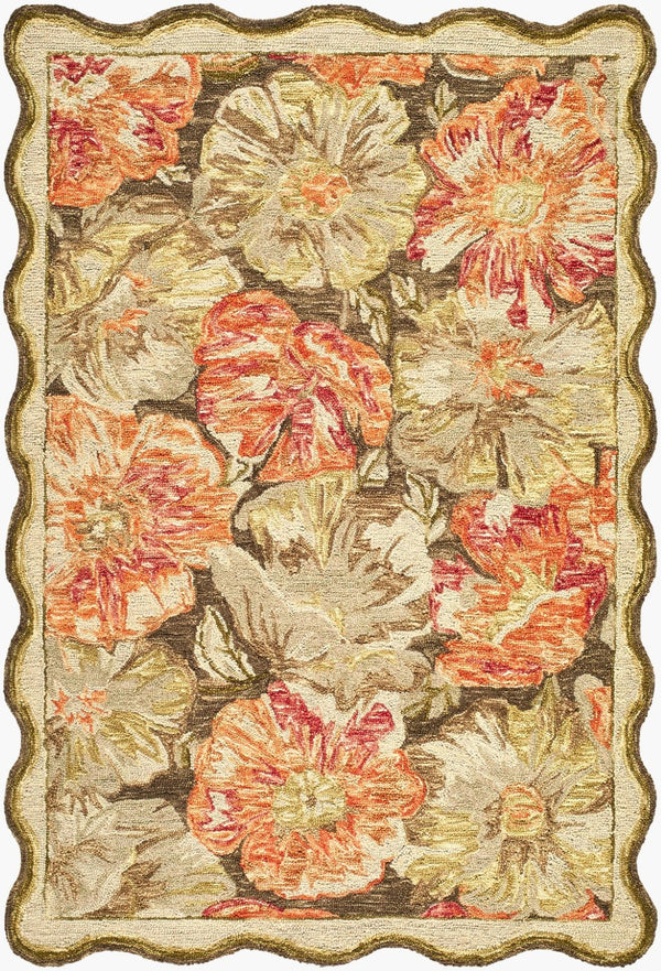 Livabliss Fairfax Hand Tufted Wool Accent Rug Bohemian Global Pattern for Entryway or Bath Burnt Orange, O 2' x 3' FFX2308-23