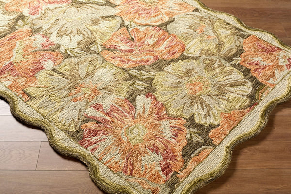 Livabliss Fairfax Hand Tufted Wool Accent Rug Bohemian Global Pattern for Entryway or Bath Burnt Orange, O 2' x 3' FFX2308-23