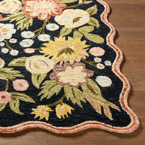 Livabliss Fairfax Hand Tufted Wool Accent Rug Bohemian Geometric Pattern for Entryway or Bedroom Charcoal, Rose 2' x 3' FFX2309-23