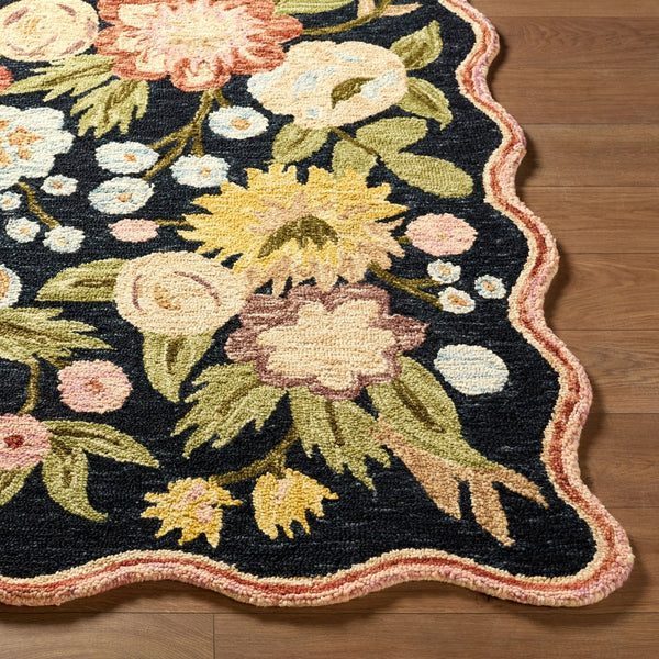 Livabliss Fairfax Hand Tufted Wool Accent Rug Bohemian Geometric Pattern for Entryway or Bedroom Charcoal, Rose 2' x 3' FFX2309-23