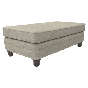 Bernhardt Bernhardt Tarleton Ottoman - 52"W Rectangular Upholstered Bench With Turned Legs, Versatile Seating/Table Finish Options - Made to Order B4261G