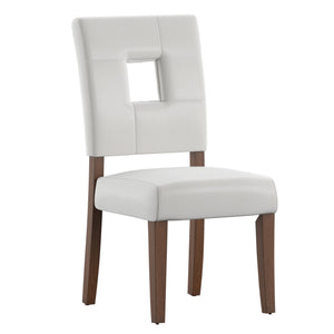 Homelegance By Top-Line Dalton White Faux Leather Dining Chairs (Set of 2) White Rubberwood