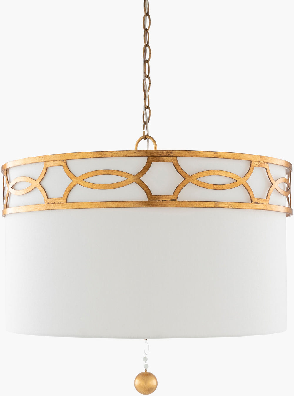 Surya Filligree 23" Elegant Pendant Light Fixture - Transform Your Space With Radiant Ambiance & Style Fixture, Gold Steel Fge-004