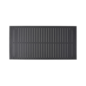 English Elm Outdoor Aluminum Slatted Rectangular Dining Table Seats Six for Patio or Terrace 66959.00BLK
