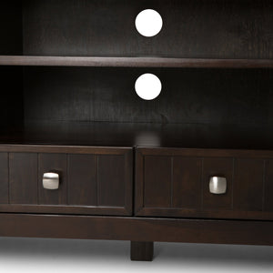 English Elm Acadian 60" Tv Media Stand - Elegant Brunette Brown With Storage & Cable Management For Your Home B136P159420