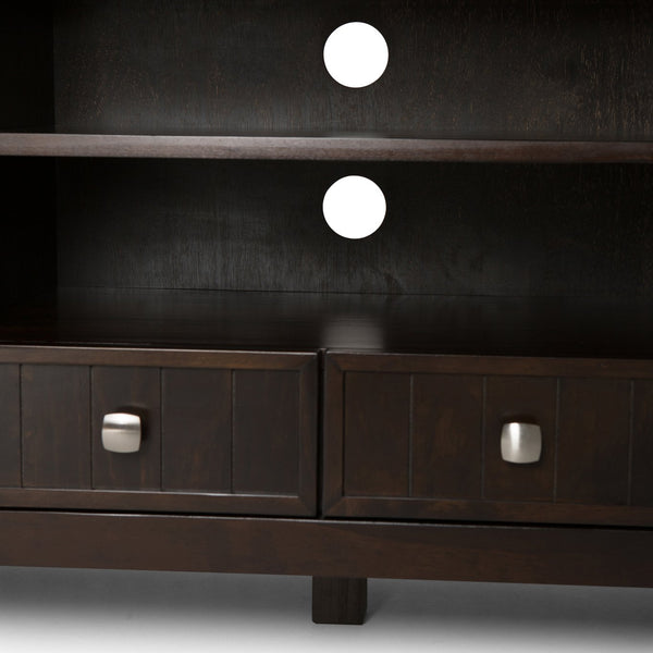 English Elm Acadian 60" Tv Media Stand - Elegant Brunette Brown With Storage & Cable Management For Your Home B136P159420