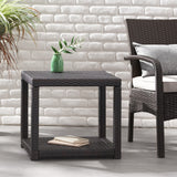 Christopher Knight Home® - Noble House - Boracay Outdoor Multibrown Wicker Accent Table