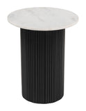 Izola Side Table White & Black 109916 Zuo Modern