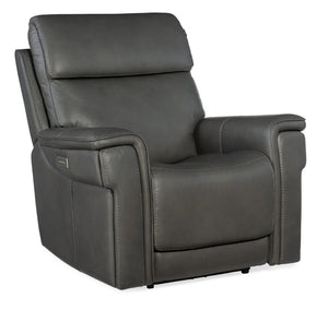 Hooker Furniture Lyra Zero Gravity Recliner In Sahara Sandalwood Leather With Power Headrest, Lumbar & Usb Port Medium Gray SS608-PHZL1-093