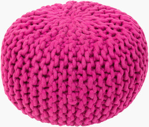 Livabliss Fargo Chunky Knit Wool Square Pouf Handcrafted Footrest for Bohemian Living Spaces FGPF-004
