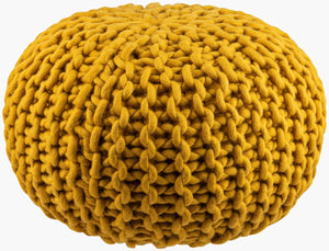 Livabliss Fargo Chunky Knit Wool Pouf Handcrafted Square Floor Seat for Living Room Decor FGPF-006