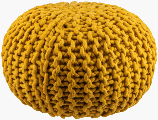 Livabliss Fargo Chunky Knit Wool Pouf Handcrafted Square Floor Seat for Living Room Decor FGPF-006