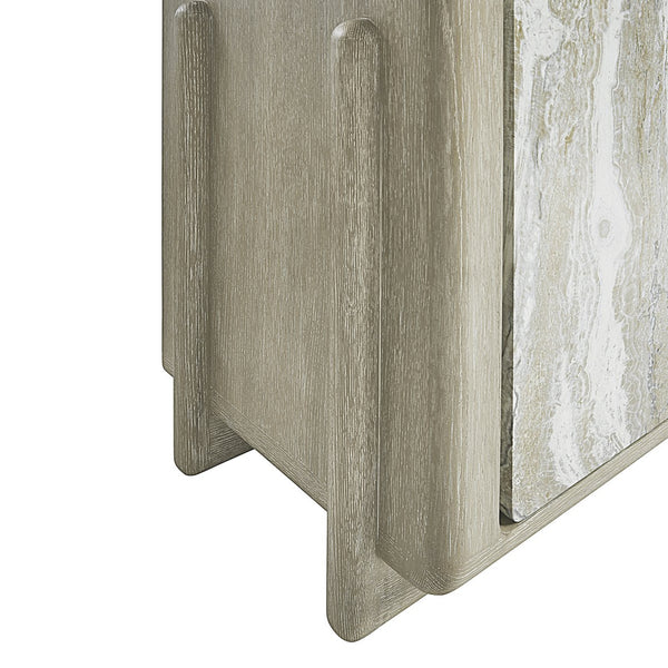 Bernhardt Bernhardt Arcadia Buffet With Clay Wire‑Brushed Oak & Kalta Faux‑Stone Doors, Soft‑Close Storage 334134