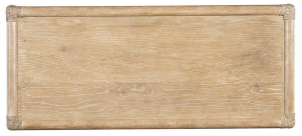 Hooker Furniture Retreat Coastal Five-Drawer Chest With Dune Oak-Maple Veneers, Rope Accents, Cedar & Felt Liners Light Wood 6950-90210-80