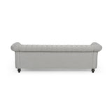 Christopher Knight Home® - Noble House - Parksley Tufted Chesterfield Fabric 3 Seater Sofa