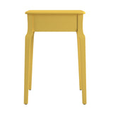 Homelegance By Top-Line Jessip 1-Drawer Wood Side Table Yellow Wood