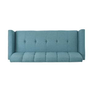 English Elm Christopher Knight Home® - Sunnydale Mid-Century 71.3" Flared Arm Sofa in Blue Fabric with Tufted Button Back & Rubberwood Legs 60849.00BLU